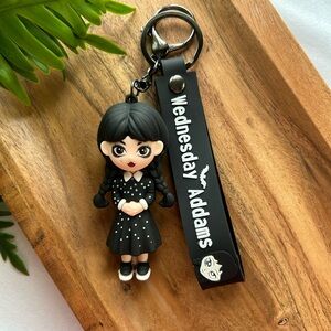 Wednesday Addams Silicone Keychain